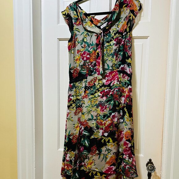 Anne Giorgio fully lined Flowing styled floral Dress size Med - Picture 8 of 10